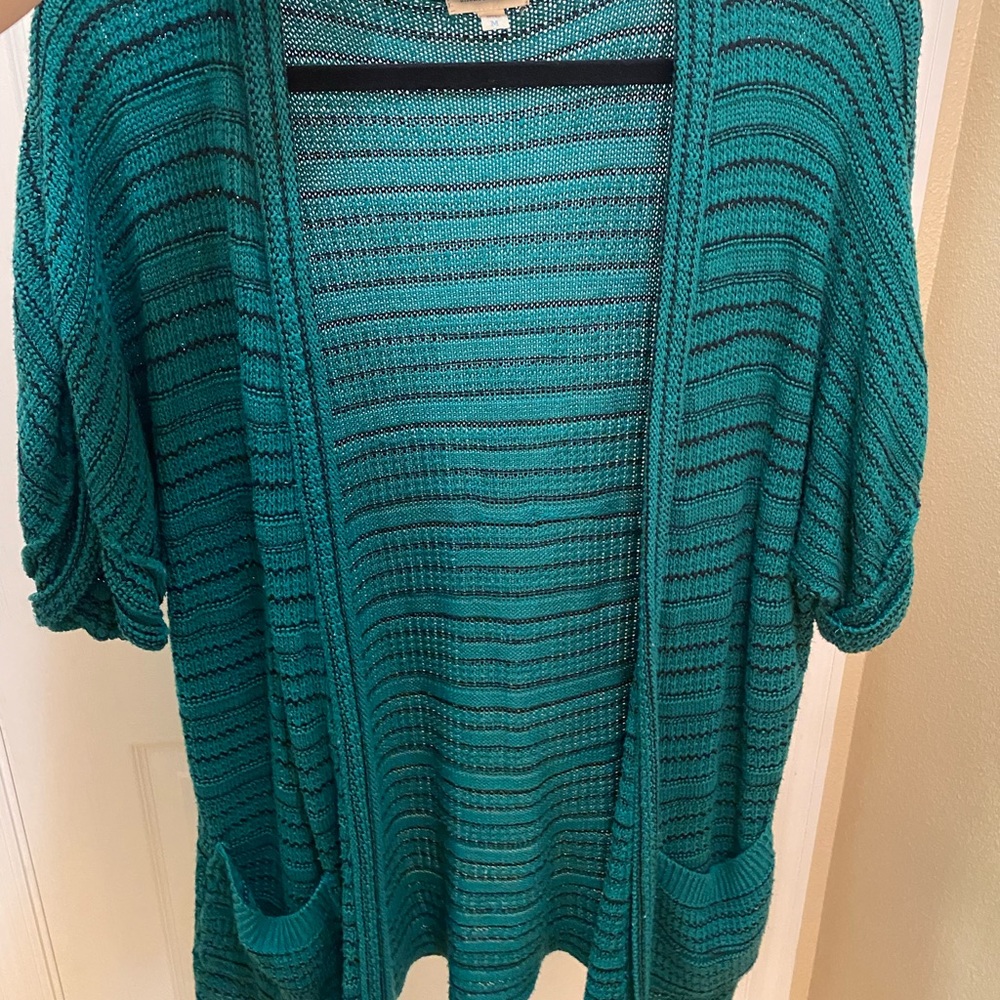 Open knit cardigan